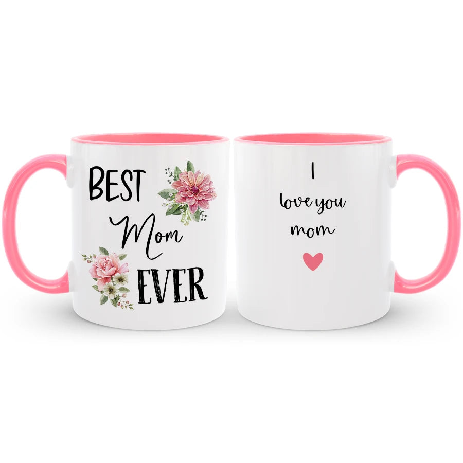 Custom Best Mom Ever Coffee Mug with Name, Mother's Day / Birthday Gift