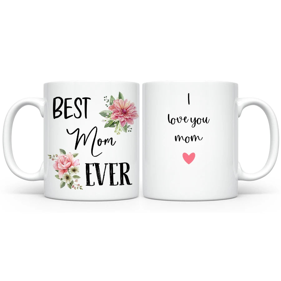 Custom Best Mom Ever Coffee Mug with Name, Mother's Day / Birthday Gift