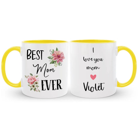 Custom Best Mom Ever Coffee Mug with Name, Mother's Day / Birthday Gift