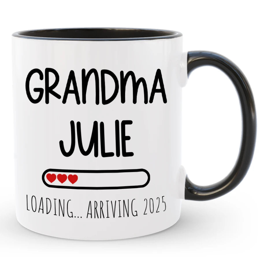 Custom New Grandma Gift, First Time Granny / Pregnancy Announcement Coffee Mug