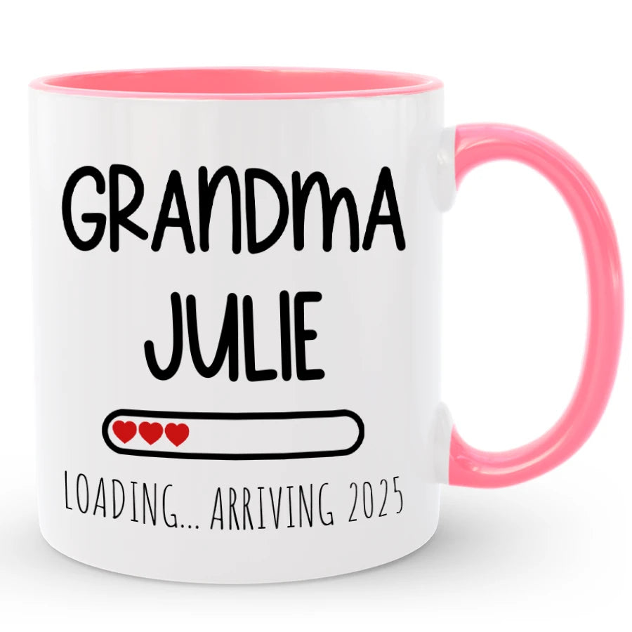 Custom New Grandma Gift, First Time Granny / Pregnancy Announcement Coffee Mug