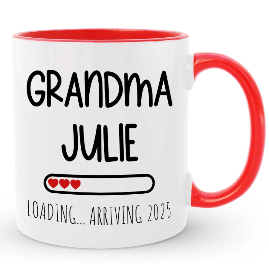 Custom New Grandma Gift, First Time Granny / Pregnancy Announcement Coffee Mug