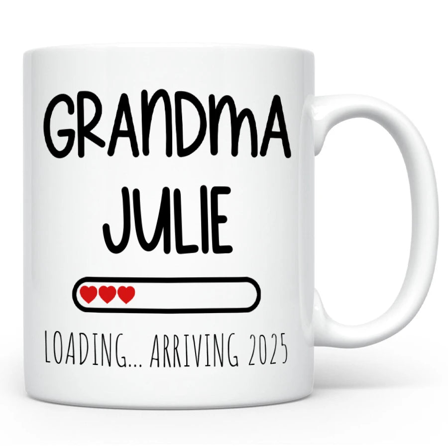 Custom New Grandma Gift, First Time Granny / Pregnancy Announcement Coffee Mug