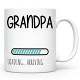 Custom Grandpa Loading Coffee Mug, Pregnancy Reveal Gift for Dad