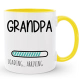 Custom Grandpa Loading Coffee Mug, Pregnancy Reveal Gift for Dad