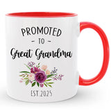 Custom Great Grandma Mug, Promoted to Great Grandma Gift