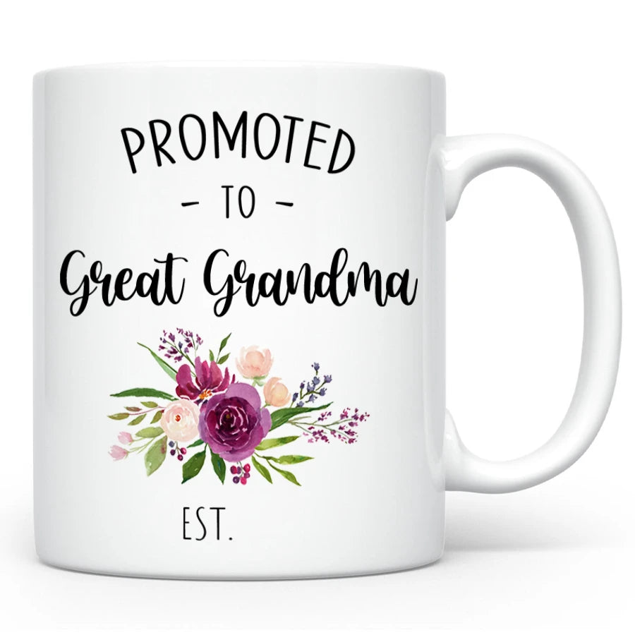 Custom Great Grandma Mug, Promoted to Great Grandma Gift