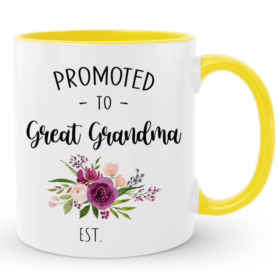 Custom Great Grandma Mug, Promoted to Great Grandma Gift