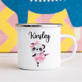 Custom Kids Mug for Girls, Rainbow Hot Cocoa Toddler Mug