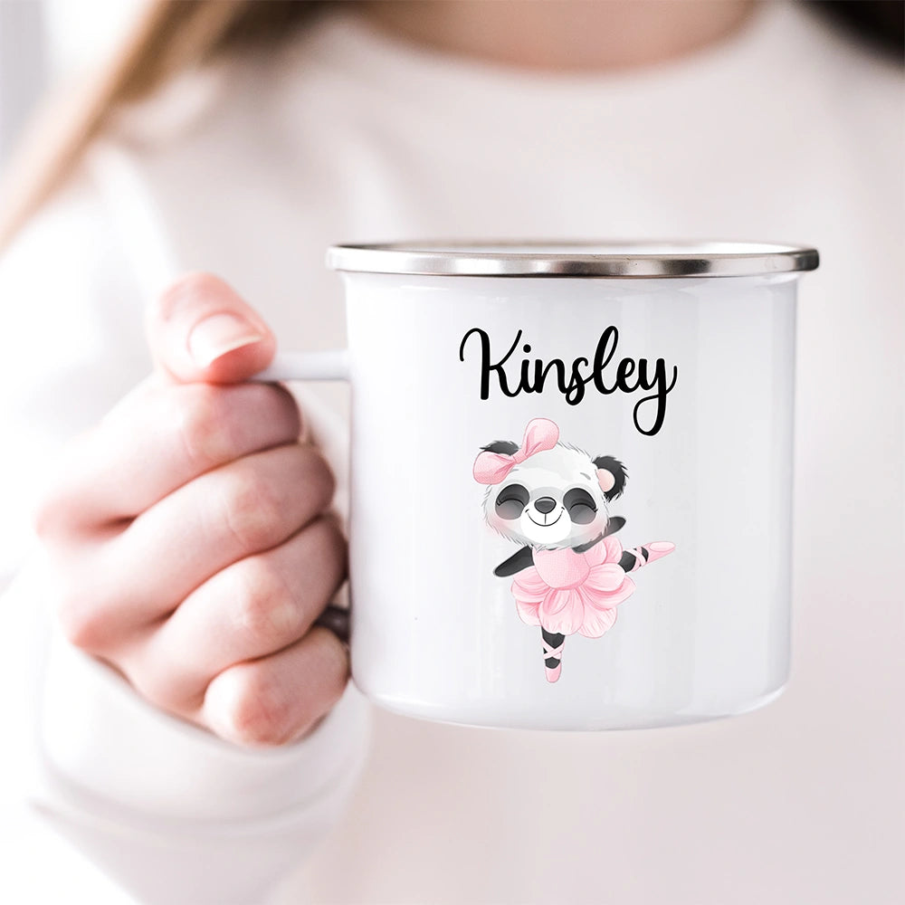 Custom Kids Mug for Girls, Rainbow Hot Cocoa Toddler Mug