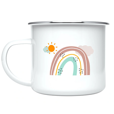 Custom Kids Mug for Girls, Unicorn & Rainbow Hot Cocoa Toddler Mug