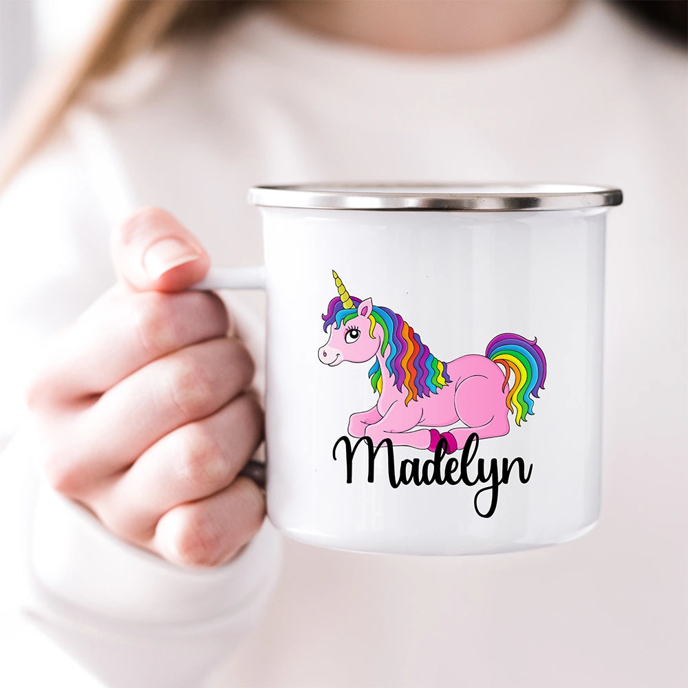 Custom Kids Mug for Girls, Bunny Hot Chocolate Toddler Mug