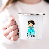 Custom Name Kids Mug for Girls, Princess Hot Chocolate Toddler Mug