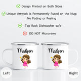 Custom Kids Mug with Name for Girls, Princess Hot Chocolate Toddler Mug