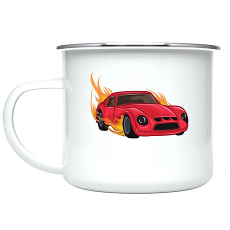 Custom Kids Mug for Boys, Race Car Hot Chocolate Toddler Mug