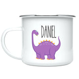 Custom Name Kids Mug for Boys & Girls, Dinosaur Hot Chocolate Toddler Mug