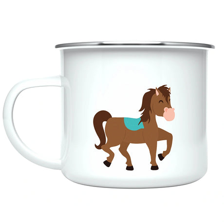 Custom Kids Mug for Boys & Girls, Horse Hot Chocolate Toddler Mug