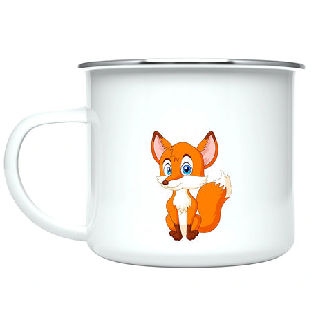 Custom Name Kids Mug for Boys & Girls, Fox Hot Chocolate Toddler Mug