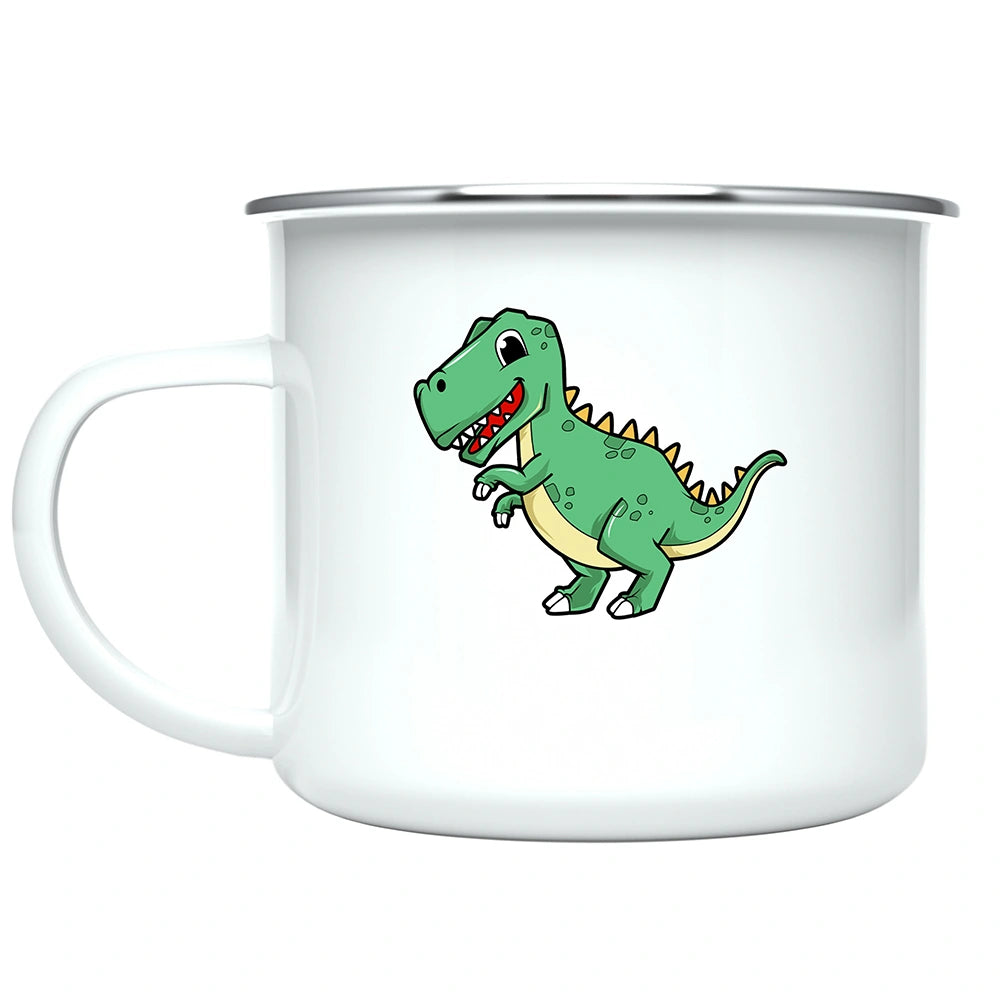 Custom Name Kids Mug for Boys & Girls, T-Rex Hot Chocolate Toddler Mug