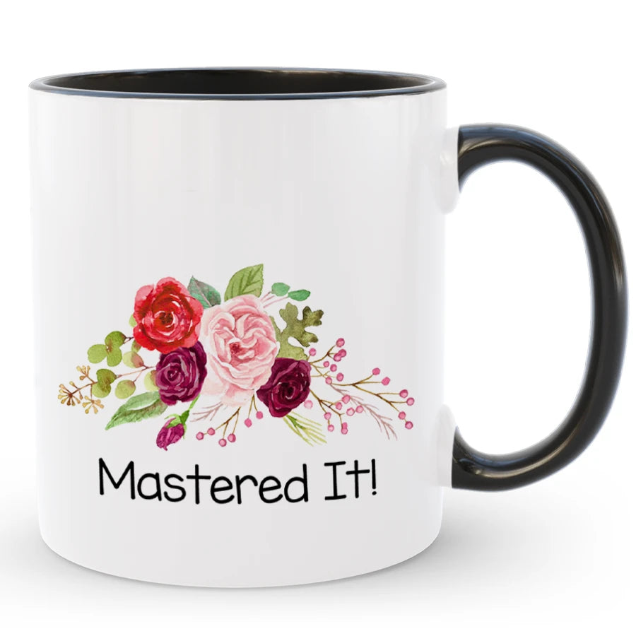 Custom Master's Degree Graduation Mug Gift with Name and Year