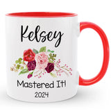 Custom Master's Degree Graduation Mug Gift with Name and Year