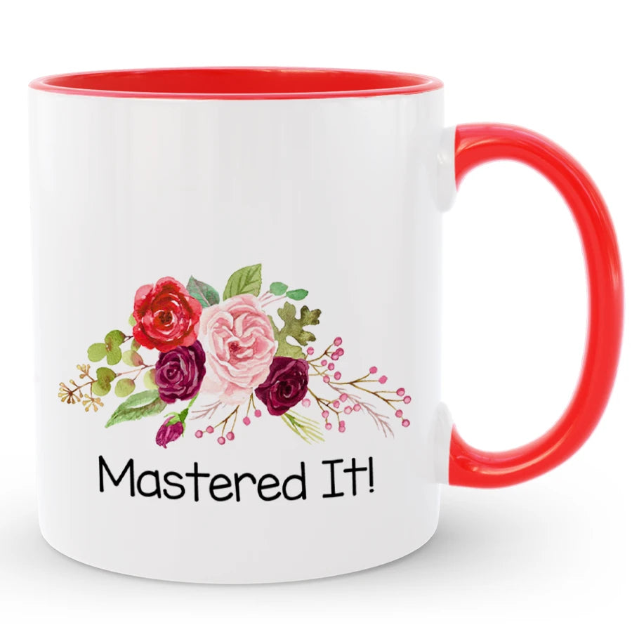 Custom Master's Degree Graduation Mug Gift with Name and Year