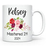 Custom Master's Degree Graduation Mug Gift with Name and Year