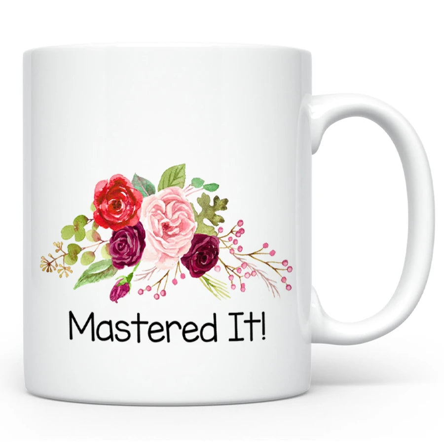 Custom Master's Degree Graduation Mug Gift with Name and Year