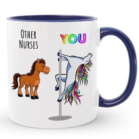 Custom Funny Nurse Mug with Name, Personalized Nurse Gag Gift