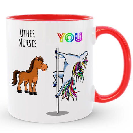 Custom Funny Nurse Mug with Name, Personalized Nurse Gag Gift