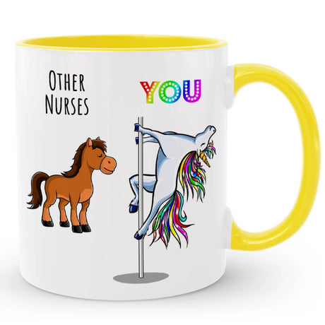 Custom Funny Nurse Mug with Name, Personalized Nurse Gag Gift