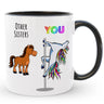 Custom Sister Unicorn Coffee Mug, Funny Gift to Sister