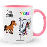 Custom Sister Unicorn Coffee Mug, Funny Gift to Sister