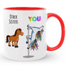 Custom Sister Unicorn Coffee Mug, Funny Gift to Sister