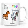 Custom Sister Unicorn Coffee Mug, Funny Gift to Sister