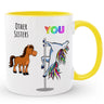 Custom Sister Unicorn Coffee Mug, Funny Gift to Sister