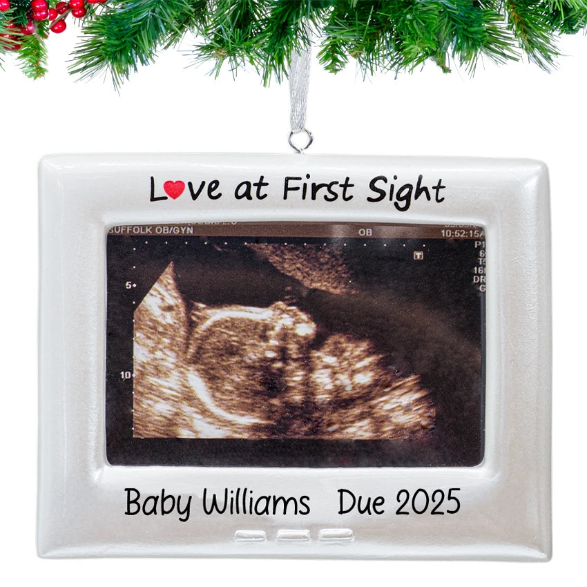 Personalized Ultrasound / Sonogram Christmas Ornament