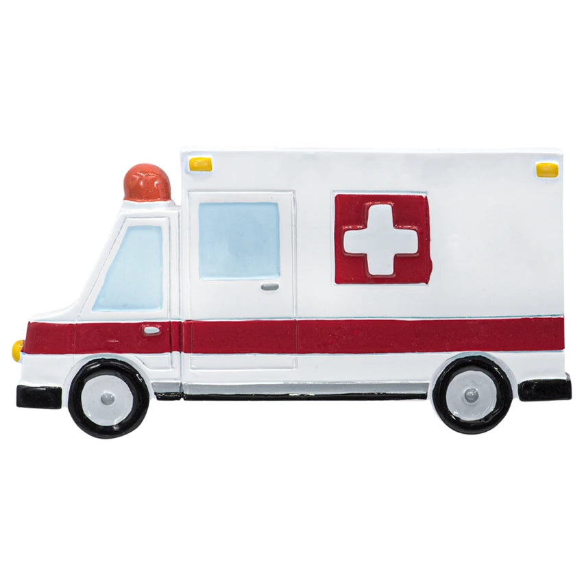 Personalized Ambulance Christmas Ornament