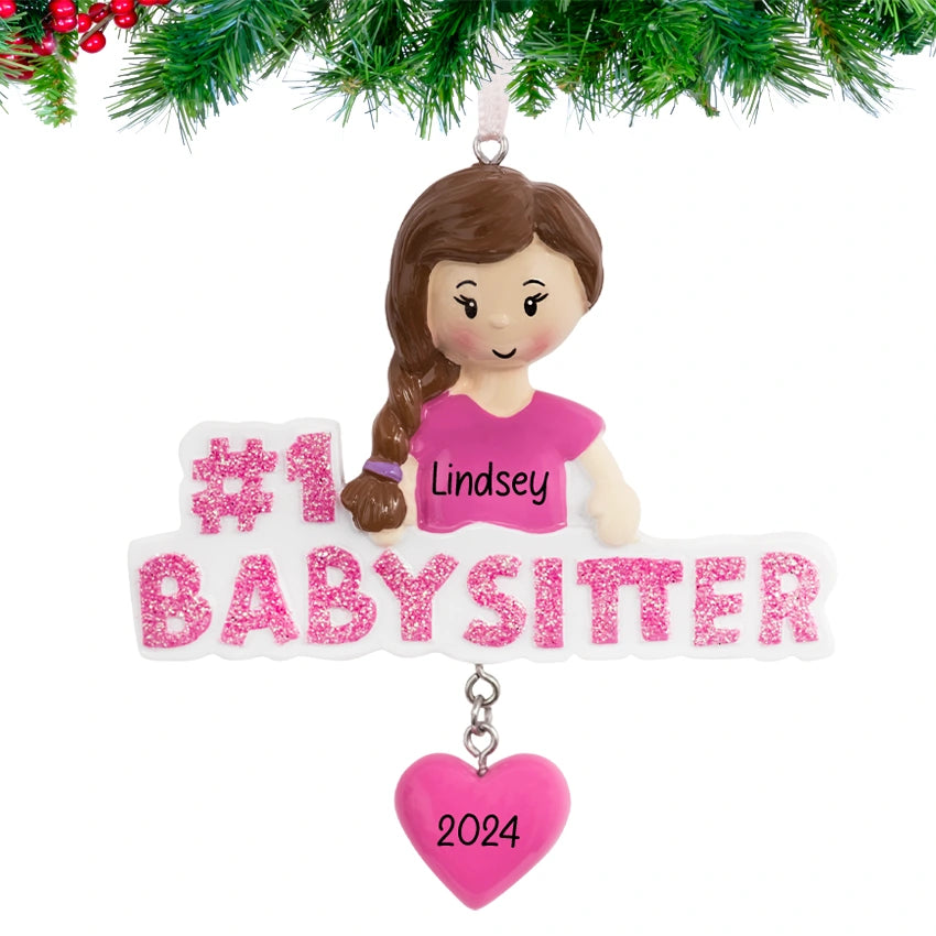 Personalized Babysitter Christmas Ornament