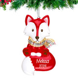 Personalized Fox Christmas Ornament