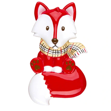 Personalized Fox Christmas Ornament