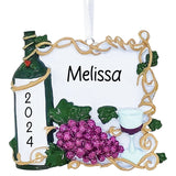 Personalized Wine Christmas Ornament