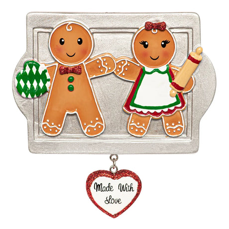 Personalized Made with Love Couple Christmas Ornament