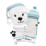 Custom My Baby's First Christmas Ornament – Baby Boy with Bottle