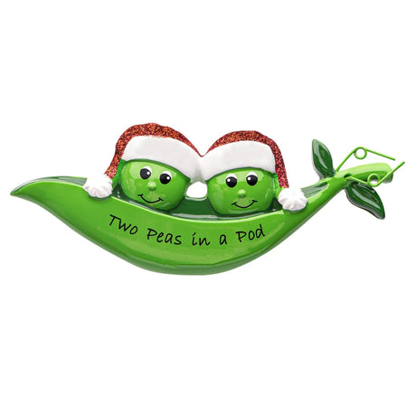 Personalized Peapod Couple Christmas Tree Ornament