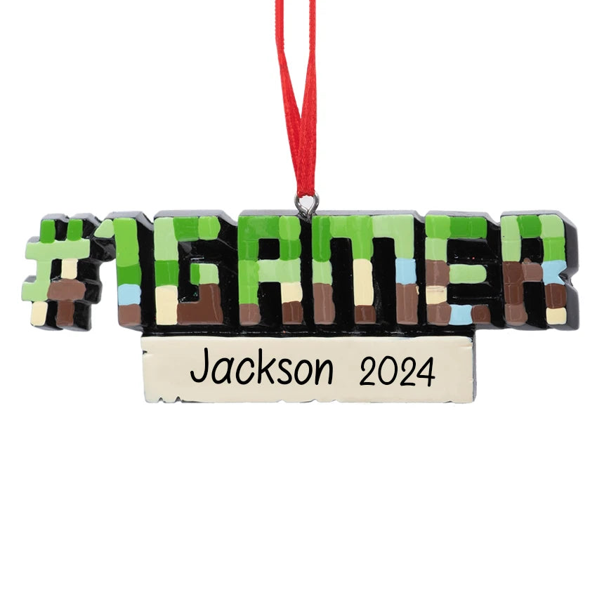 Personalized #1 Gamer Christmas Ornament