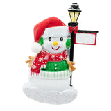 Snowman with Light Post Personalized Christmas Ornament