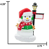 Snowman with Light Post Personalized Christmas Ornament