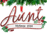 Personalized Aunt Christmas Ornament