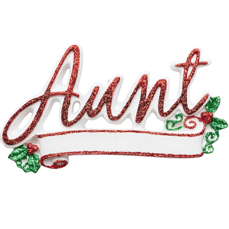 Personalized Aunt Christmas Ornament